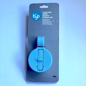 2/$16 NEW BYO CASCADE WIDE MOUTH STRAW LID For 20oz Bottle Blue, NO Straw